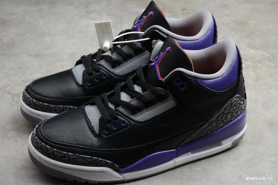 Retro Jordan CT8532-050 Purple 3 CT8532-050 Court Black Air 0912